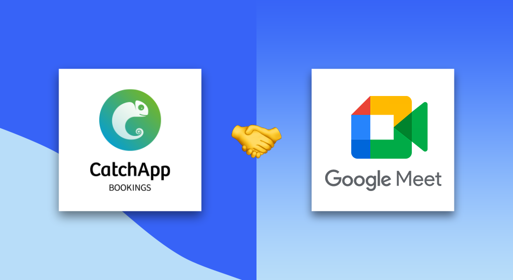 Integrated with Google Meet, one out of many Google Services integrated with CatchApp Bookings